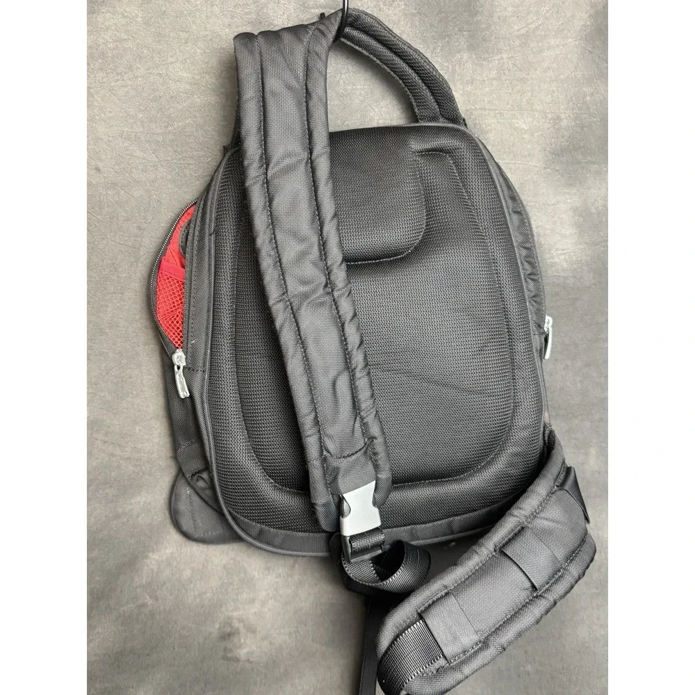 Tumi T-Tech Sling Backpack Black Red Crossbody Messenger Bag Tech Travel Commute